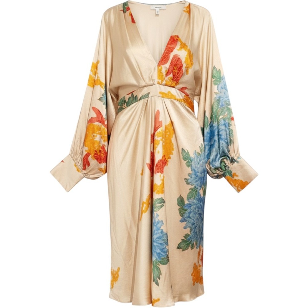 Paul & Joe Paris Koi Silk Long Sleeve Mini Dress Size 40 (US 8)
